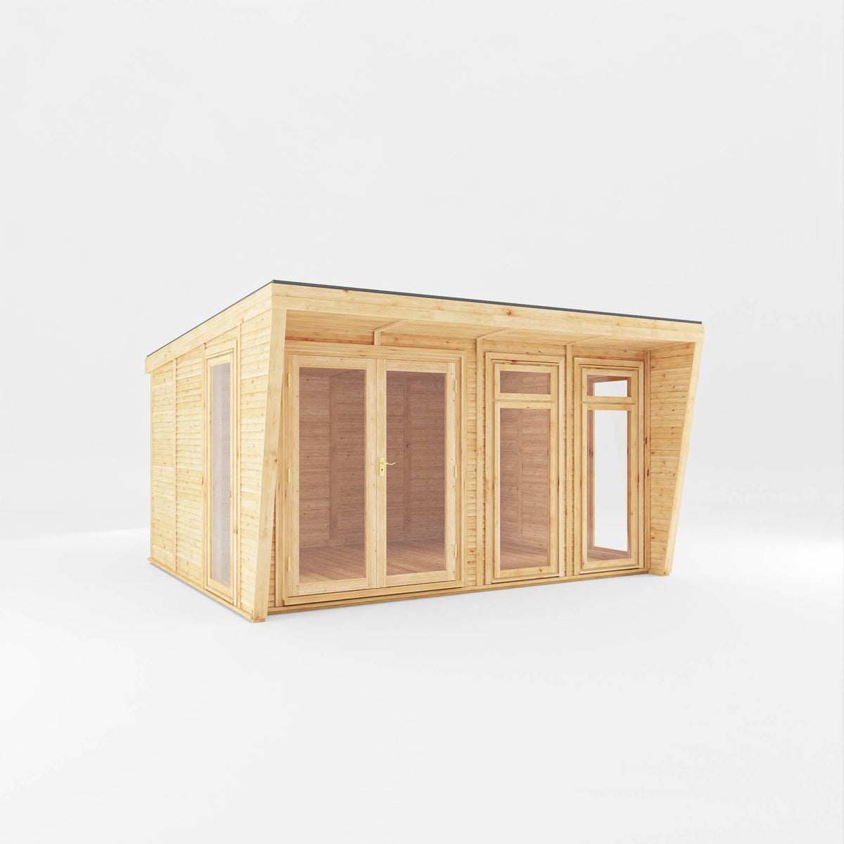 The Harlow Modern Insulated Garden Room with Sheltered Porch