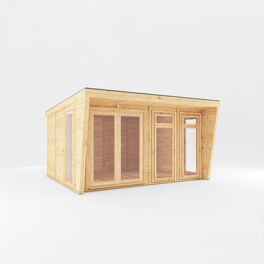 The Harlow Modern Insulated Garden Room with Sheltered Porch