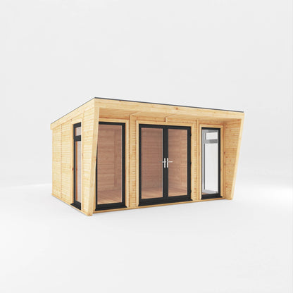 The Harlow Modern Insulated Garden Room with Sheltered Porch