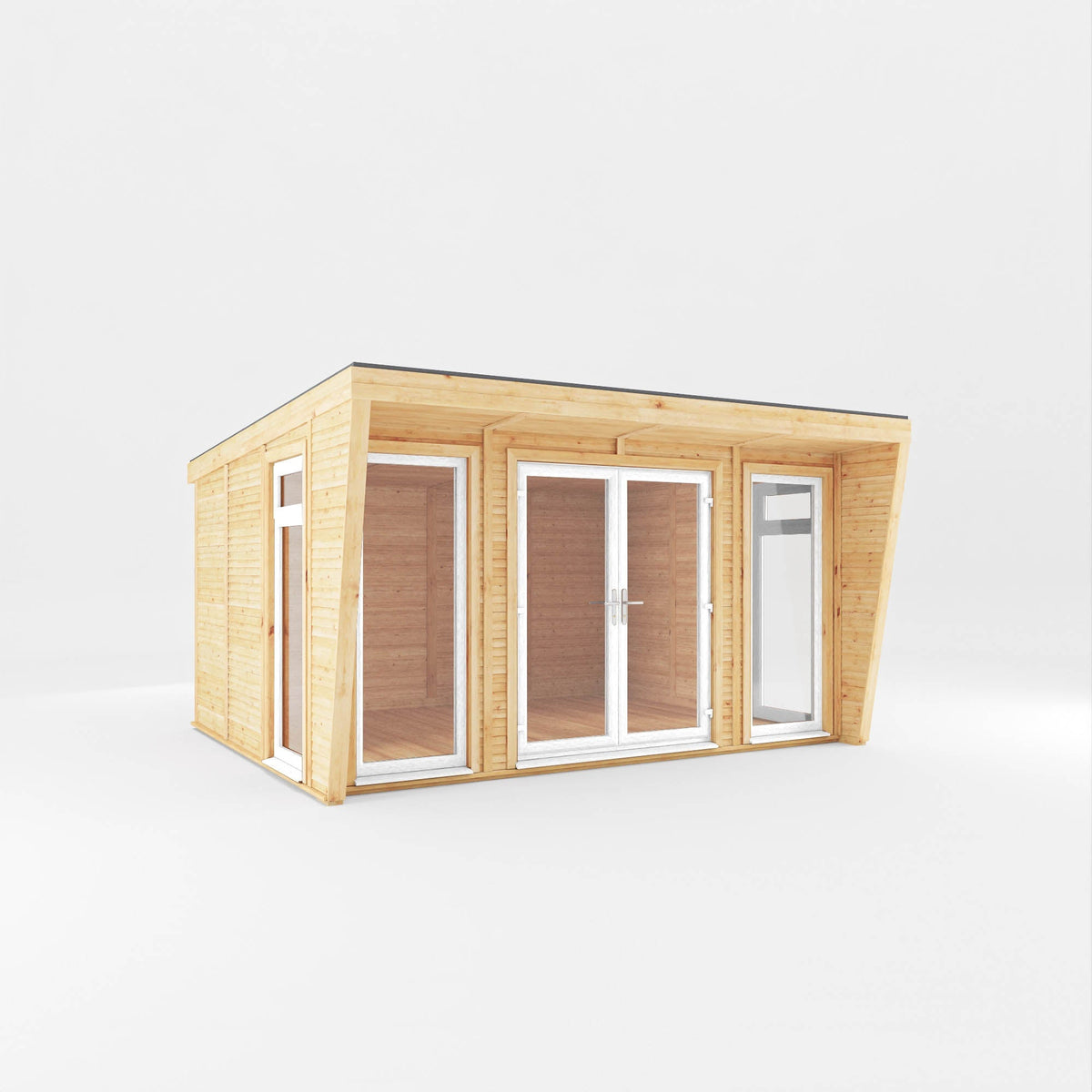The Harlow Modern Insulated Garden Room with Sheltered Porch