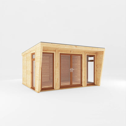 The Harlow Modern Insulated Garden Room with Sheltered Porch