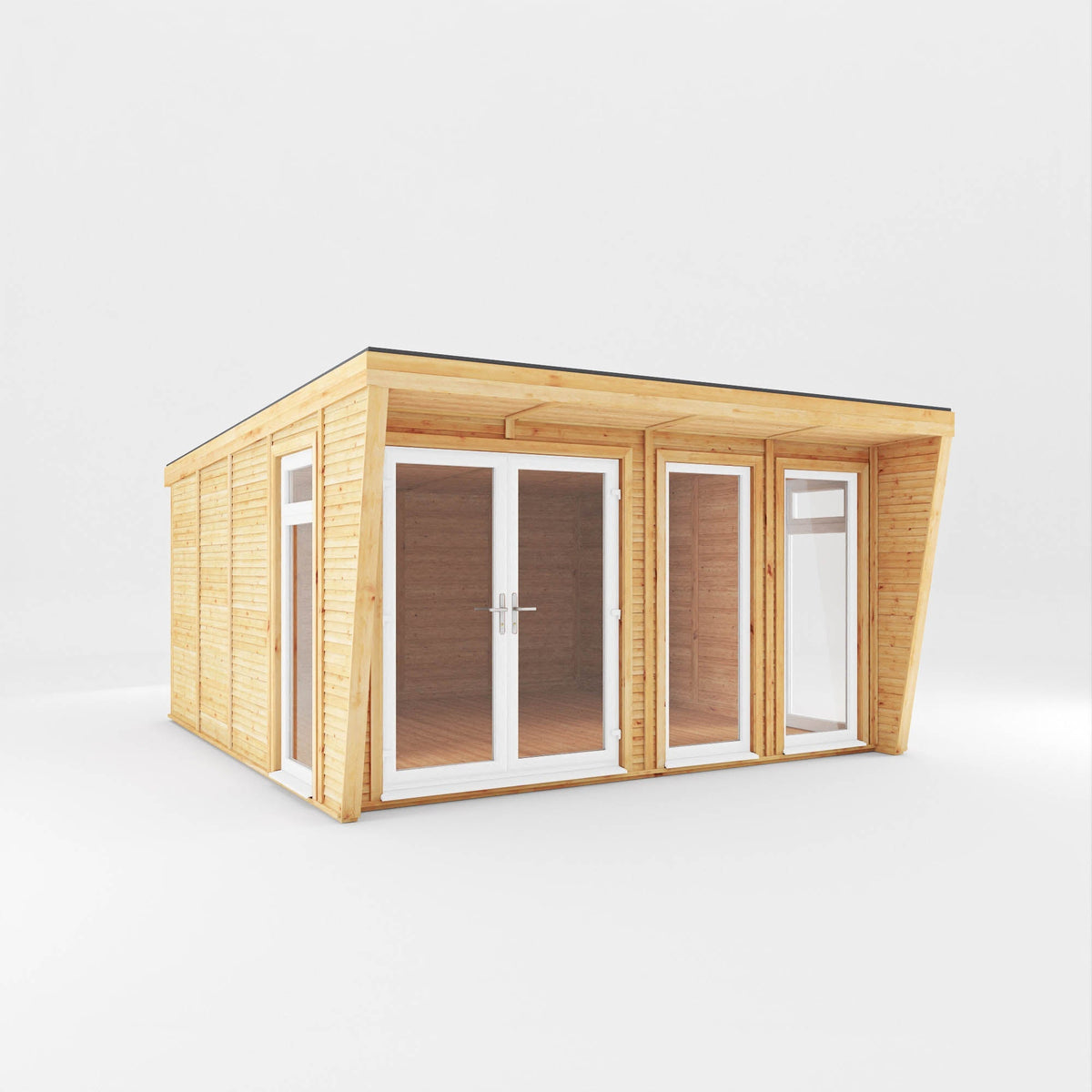 The Harlow Modern Insulated Garden Room with Sheltered Porch