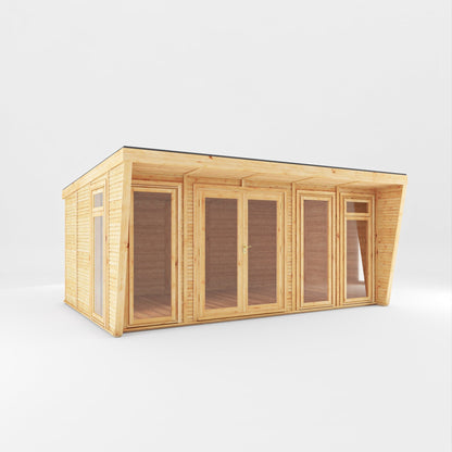 The Harlow Modern Insulated Garden Room with Sheltered Porch