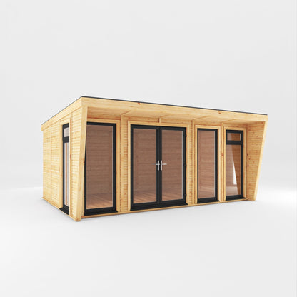 The Harlow Modern Insulated Garden Room with Sheltered Porch