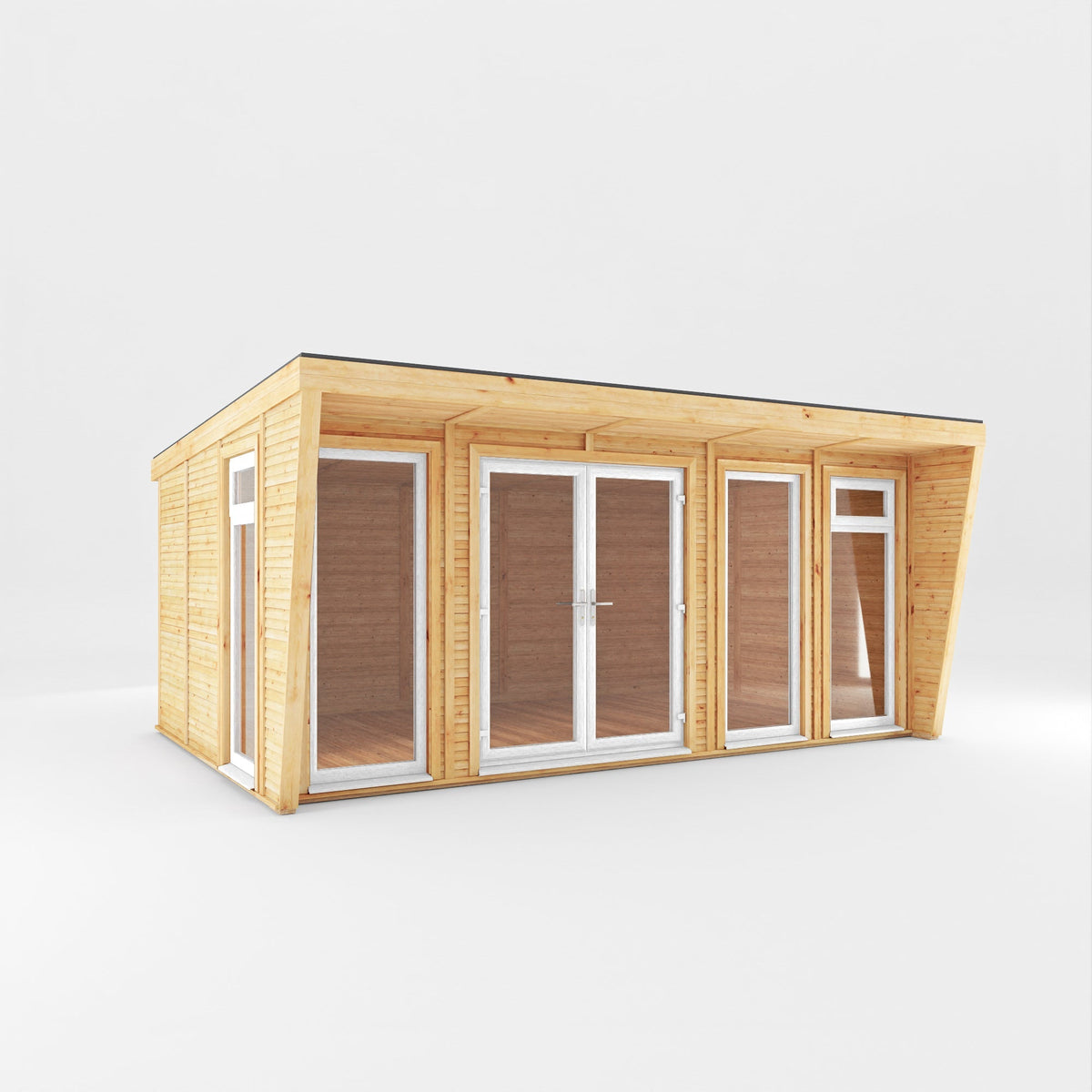 The Harlow Modern Insulated Garden Room with Sheltered Porch