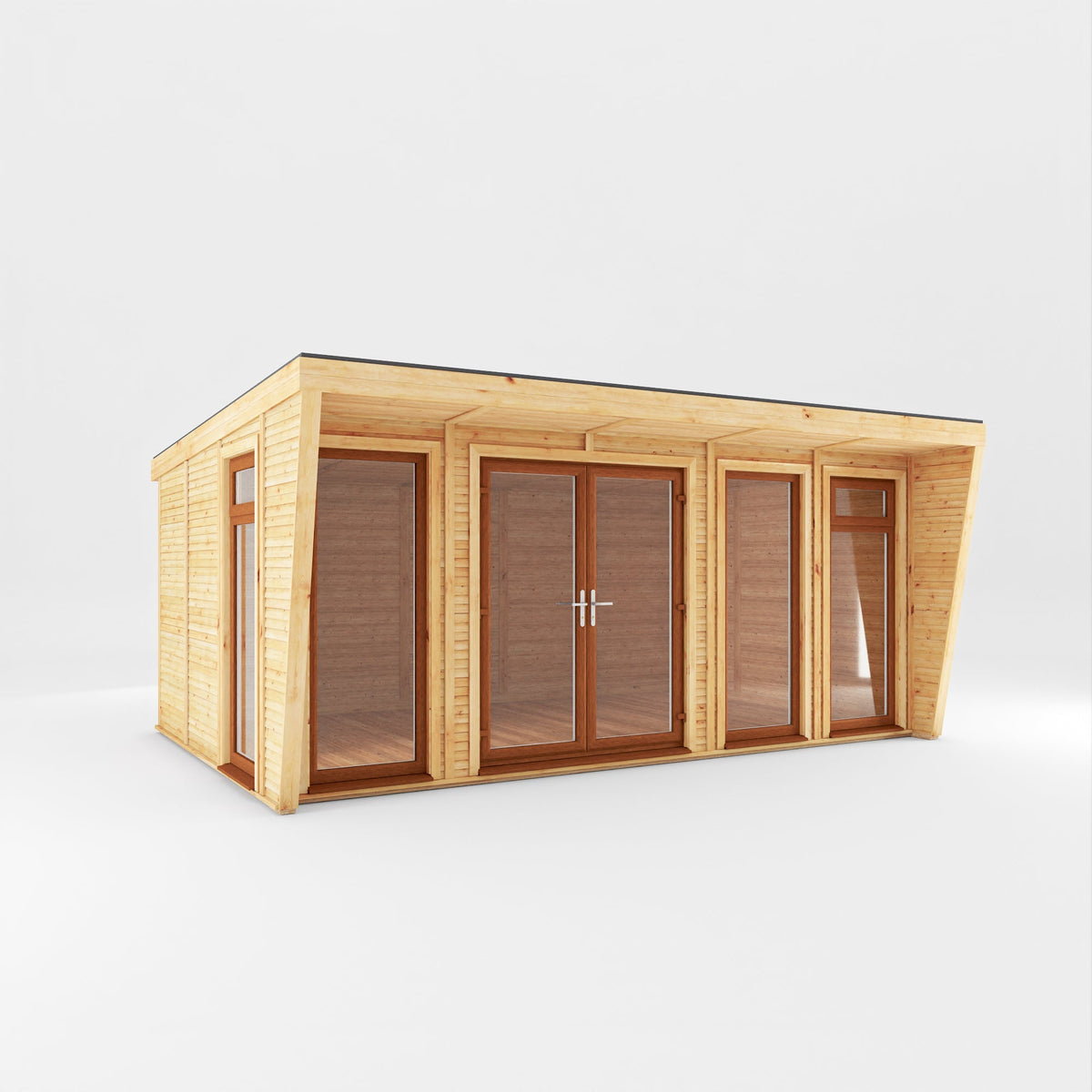 The Harlow Modern Insulated Garden Room with Sheltered Porch
