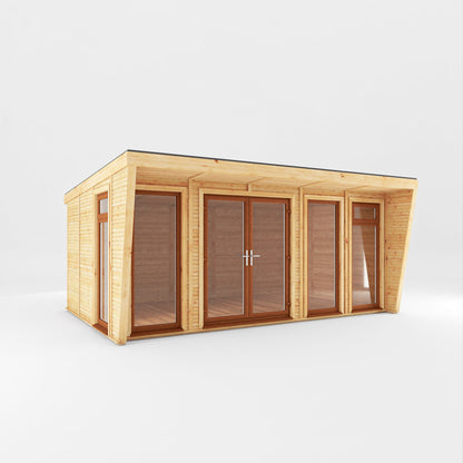 The Harlow Modern Insulated Garden Room with Sheltered Porch