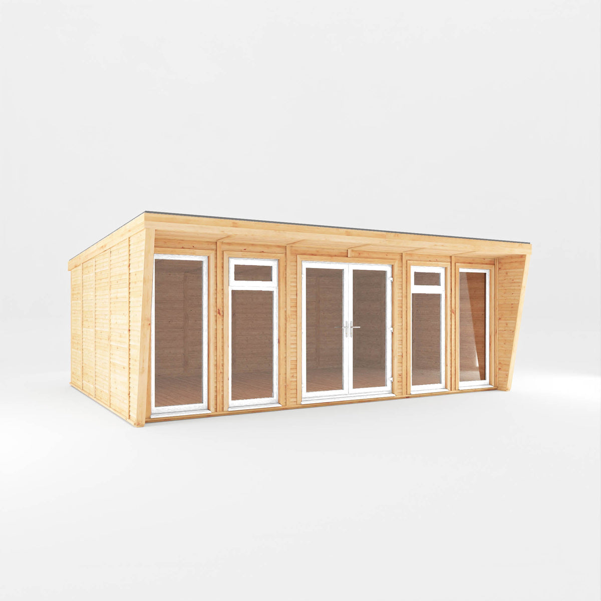 The Harlow Modern Insulated Garden Room with Sheltered Porch