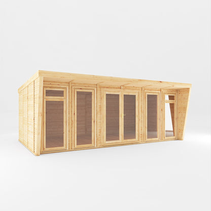 The Harlow Modern Insulated Garden Room with Sheltered Porch