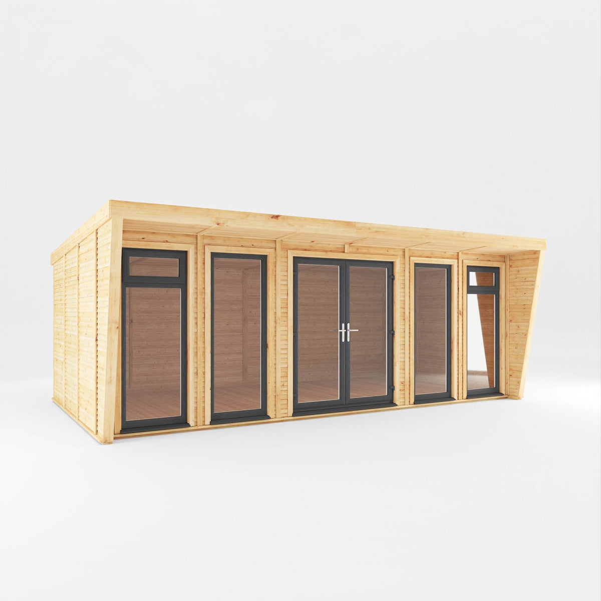 The Harlow Modern Insulated Garden Room with Sheltered Porch