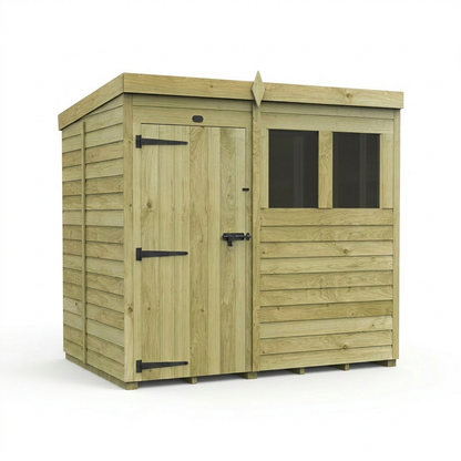 7 x 5 Pent Shed (Single Door, With Windows) - view 5
