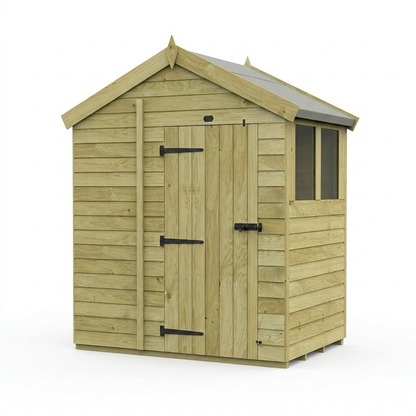4 x 6 Apex Shed (Single Door, With Windows) - view 3