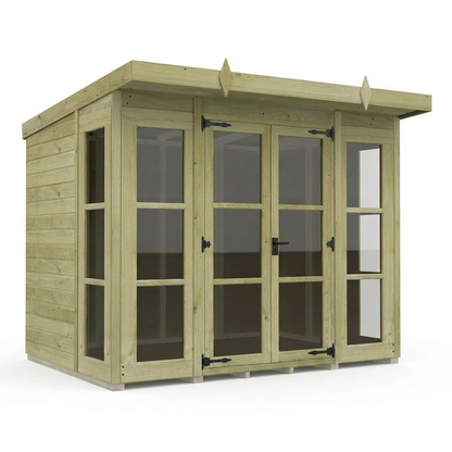 8 x 6 Georgian Window Pent Summer House - view 5