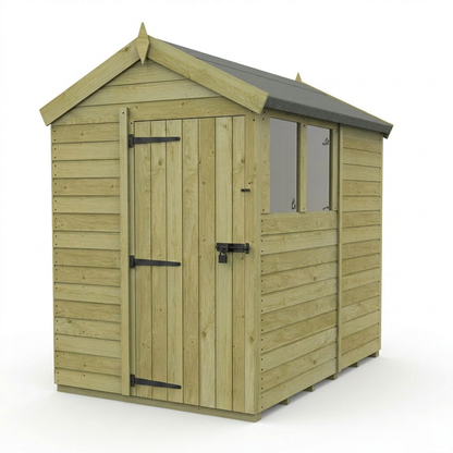 5 x 7 Apex Shed (Single Door, With Windows) - view 3