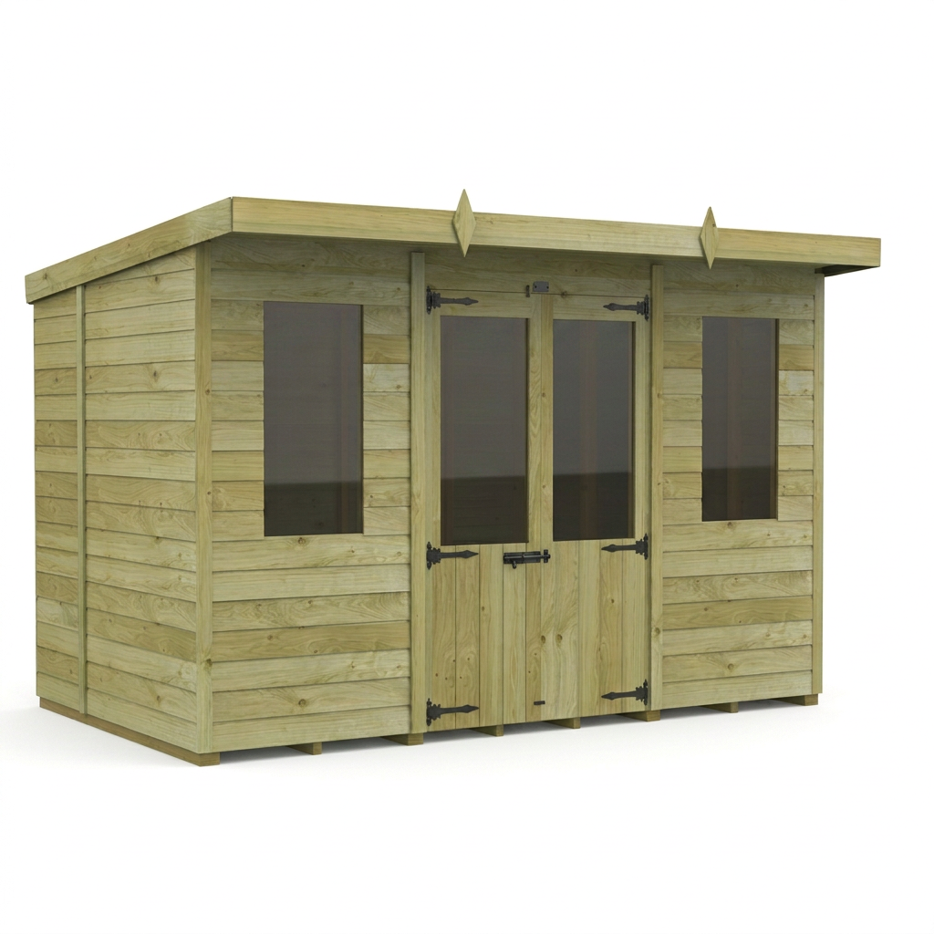 10 x 7 Pent Summer House - view 2