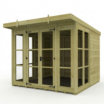 8 x 8 Georgian Window Pent Summer House - view 4