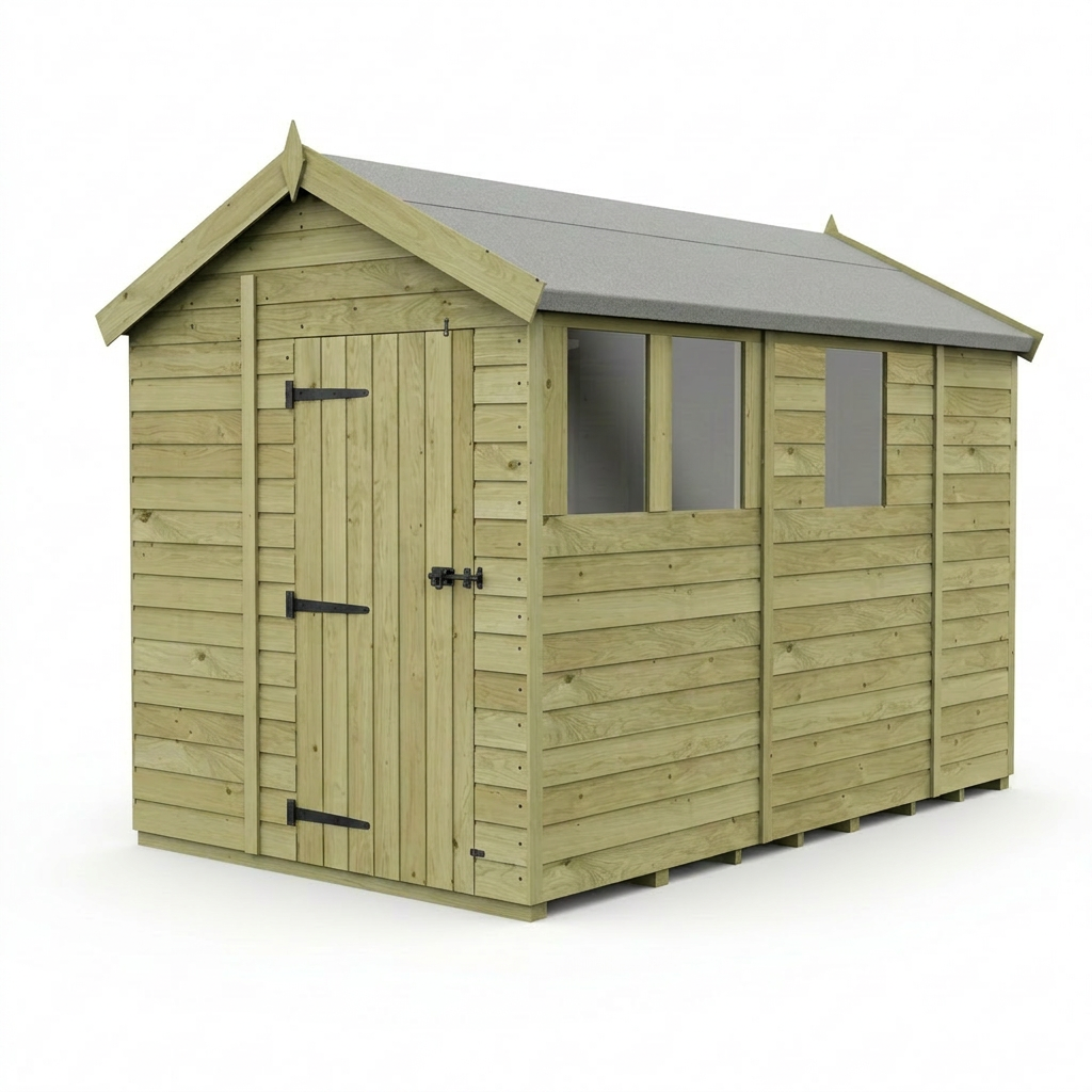 6 x 9 Apex Shed (Single Door, With Windows) - view 3