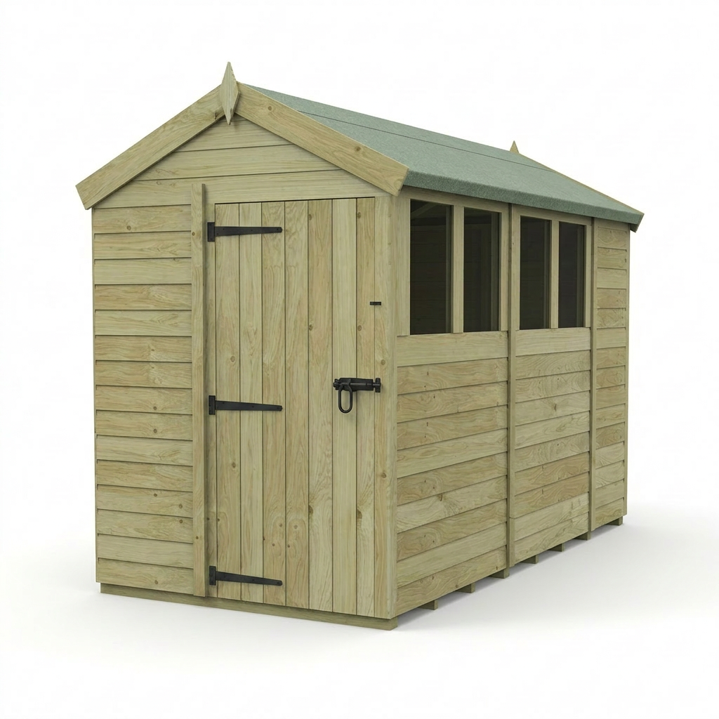 5 x 10 Apex Shed (Single Door, With Windows) - view 4
