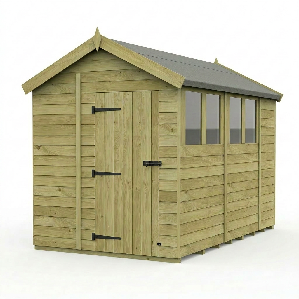 6 x 10 Apex Shed (Single Door, With Windows) - view 5