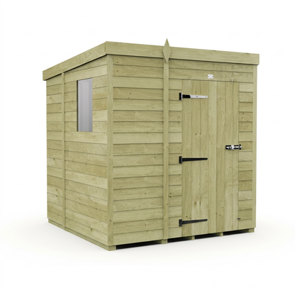 5 x 7 Pent Shed (Single Door, With Windows) - view 4