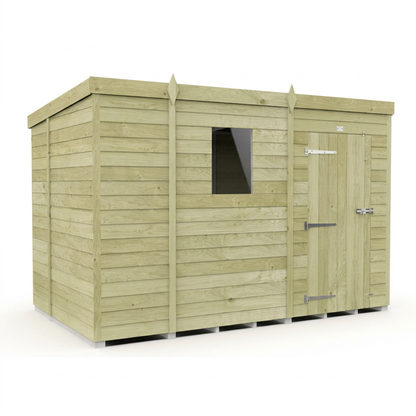 9 x 7 Pent Shed (Single Door, With Windows) - view 4