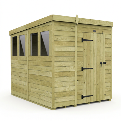 5 x 8 Pent Shed (Single Door, With Windows) - view 4