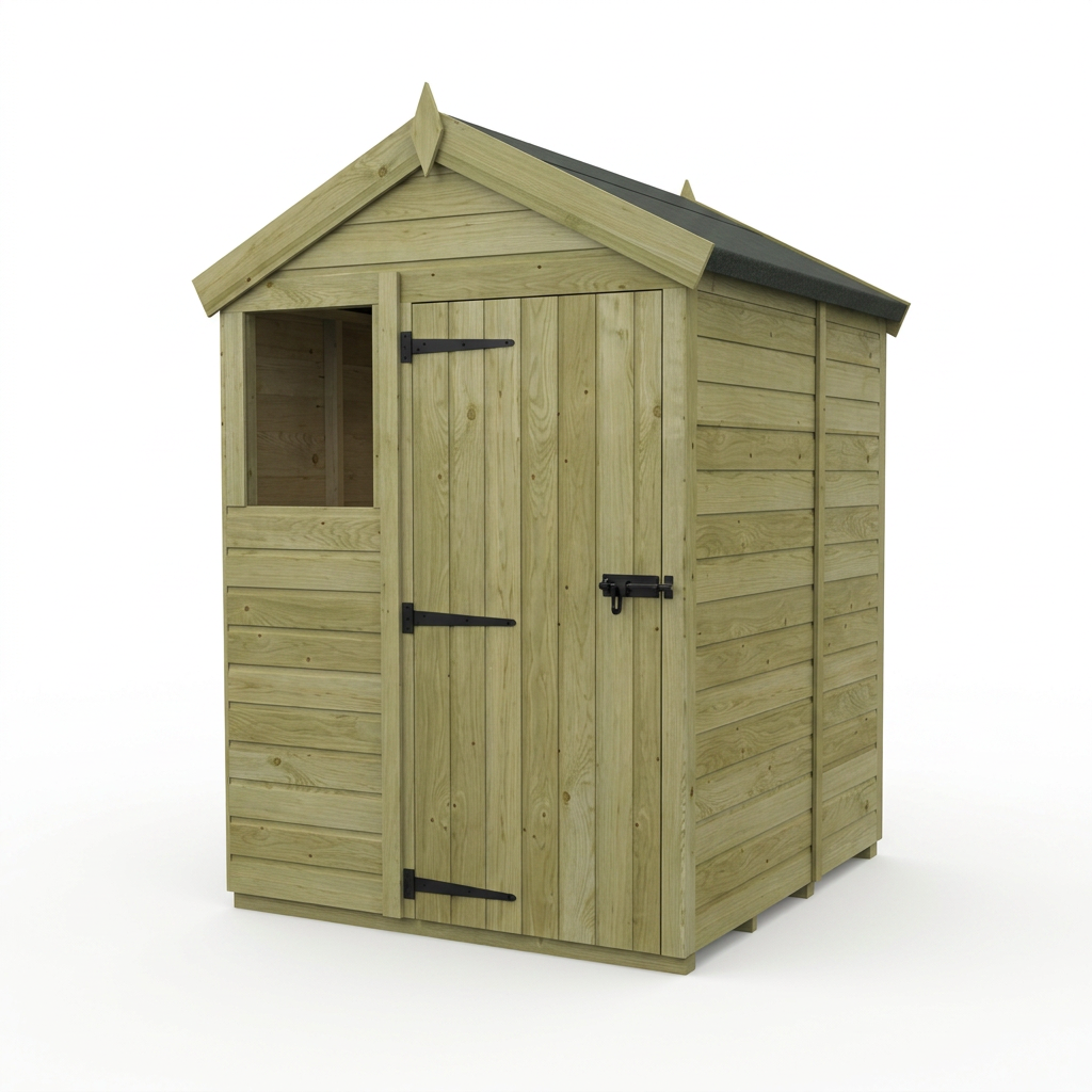 5 x 5 Apex Shed (Single Door, With Windows) - view 3