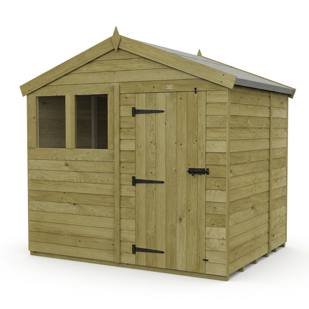 8 x 5 Apex Shed (Single Door, With Windows) - view 4