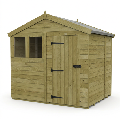 8 x 5 Apex Shed (Single Door, With Windows) - view 4