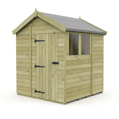 6 x 7 Apex Shed (Single Door, With Windows) - view 4
