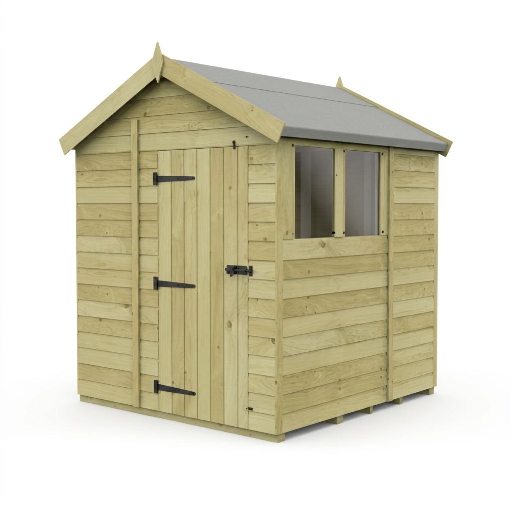 7 x 7 Apex Shed (Single Door, With Windows) - view 3