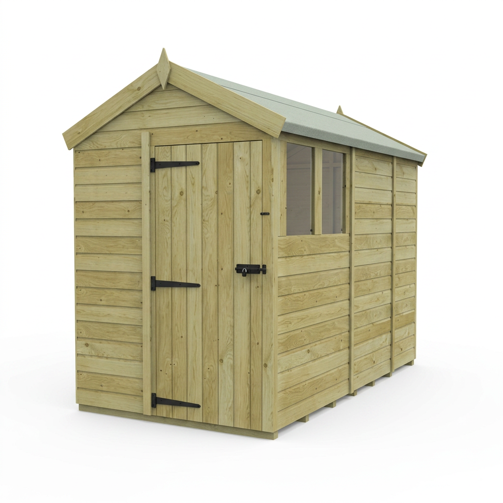 5 x 9 Apex Shed (Single Door, With Windows) - view 4