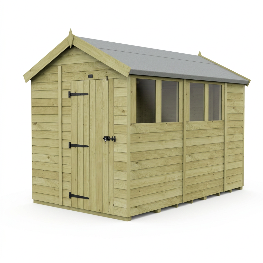 7 x 11 Apex Shed (Single Door, With Windows) - view 5