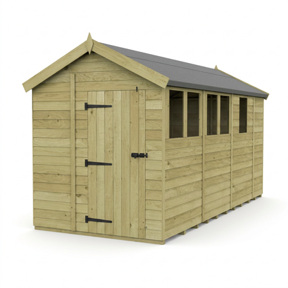 7 x 13 Apex Shed (Single Door, With Windows) - view 4
