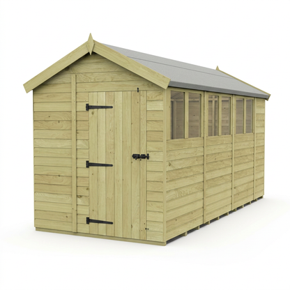 6 x 15 Apex Shed (Single Door, With Windows) - view 3