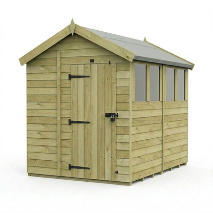 6 x 8 Apex Shed (Single Door, With Windows) - view 5