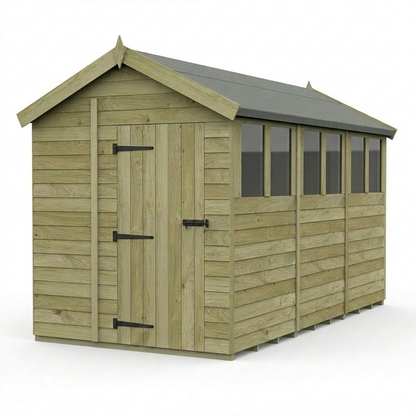 6 x 12 Apex Shed (Single Door, With Windows) - view 4