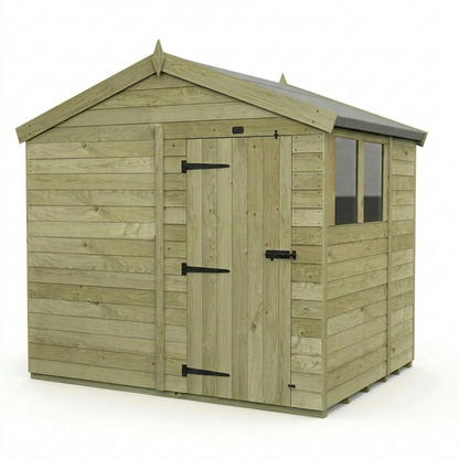 8 x 6 Apex Shed (Single Door, With Windows) - view 4
