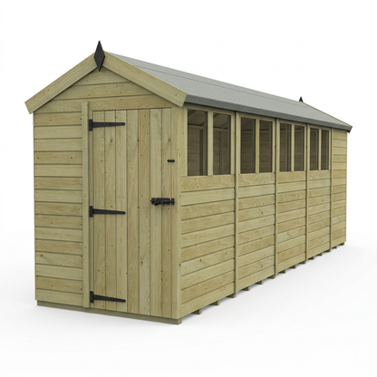 5 x 19 Apex Shed (Single Door, With Windows) - view 4
