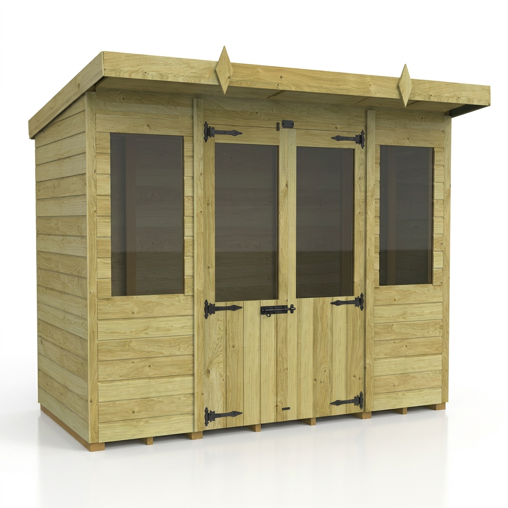 8 x 4 Pent Summer House - view 5