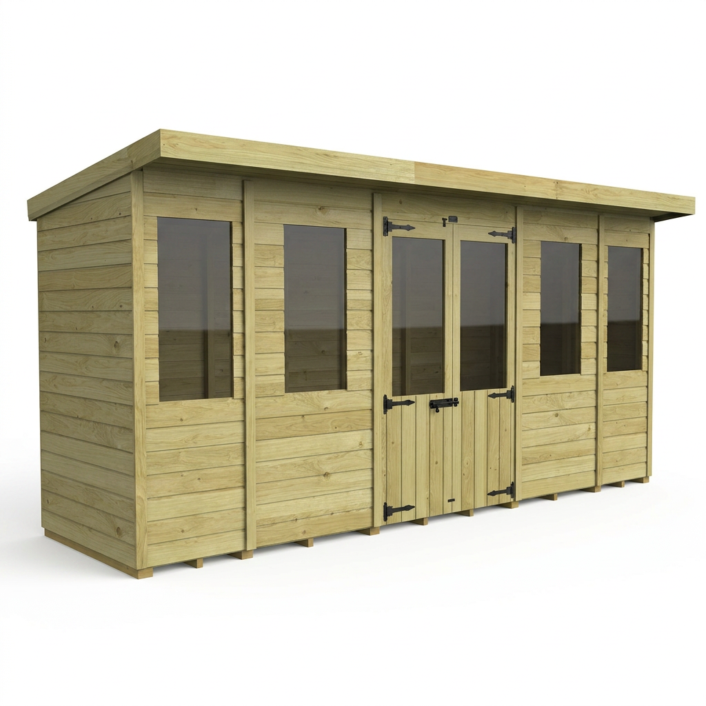14 x 4 Pent Summer House - view 4