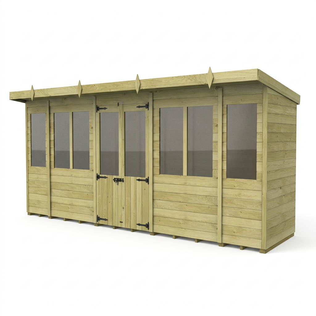 16 x 4 Pent Summer House - view 4
