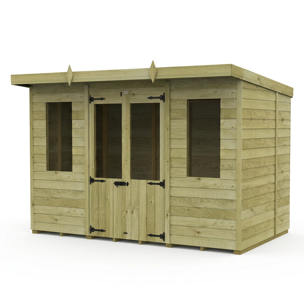 12 x 5 Pent Summer House - view 6