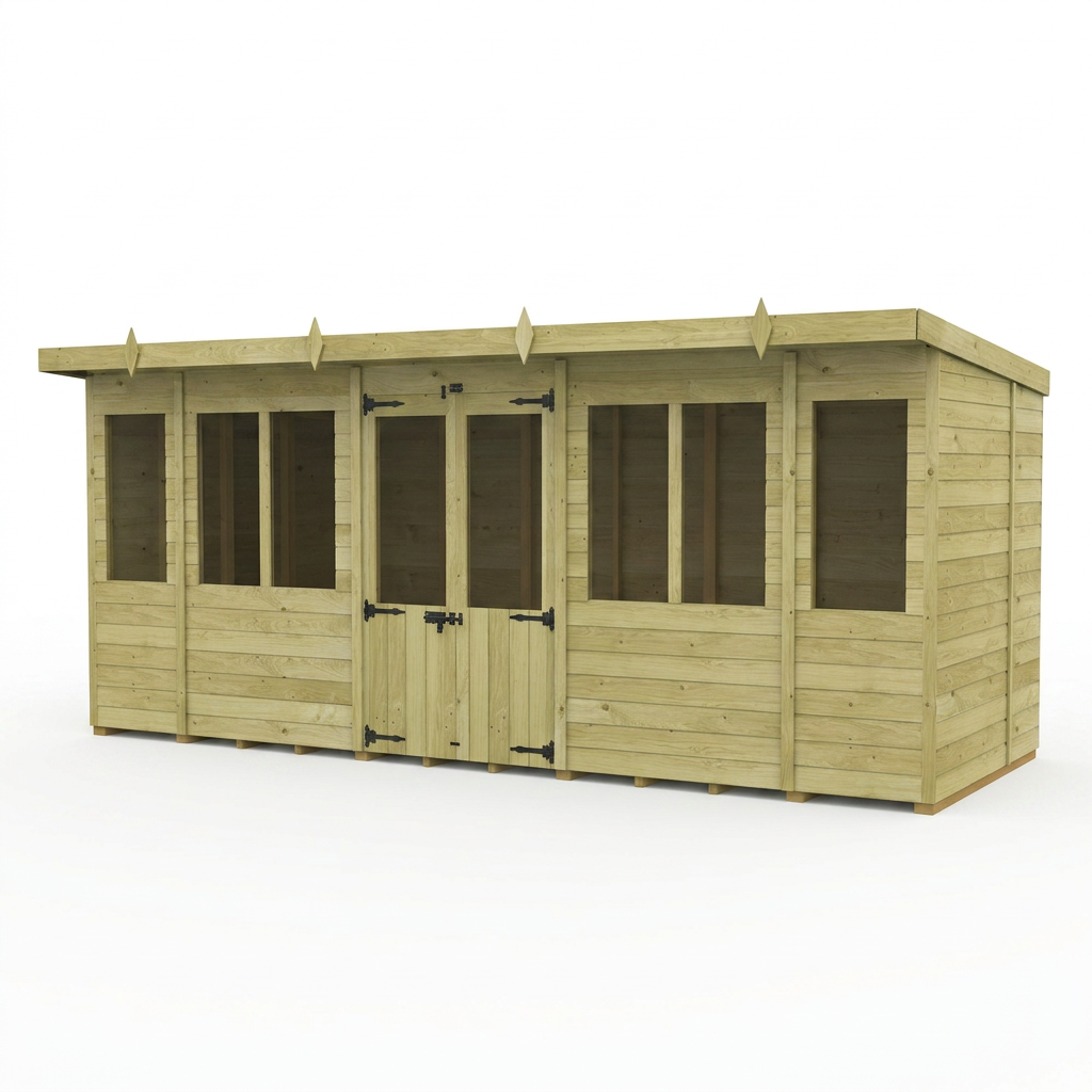 16 x 5 Pent Summer House - view 5