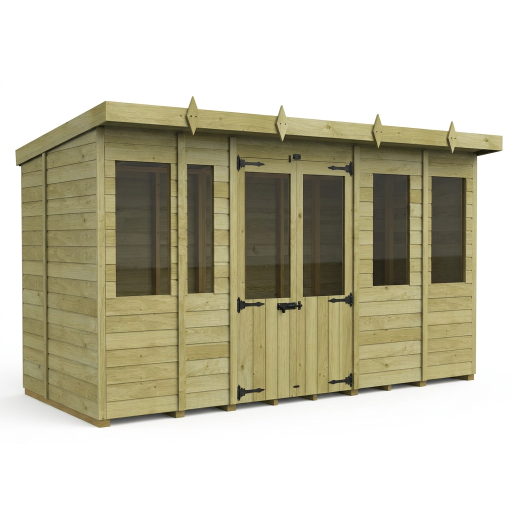 14 x 7 Pent Summer House - view 6