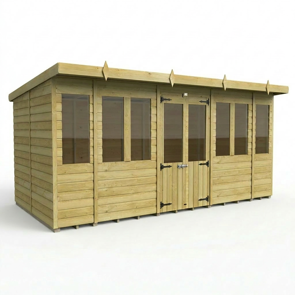 16 x 8 Pent Summer House - view 3