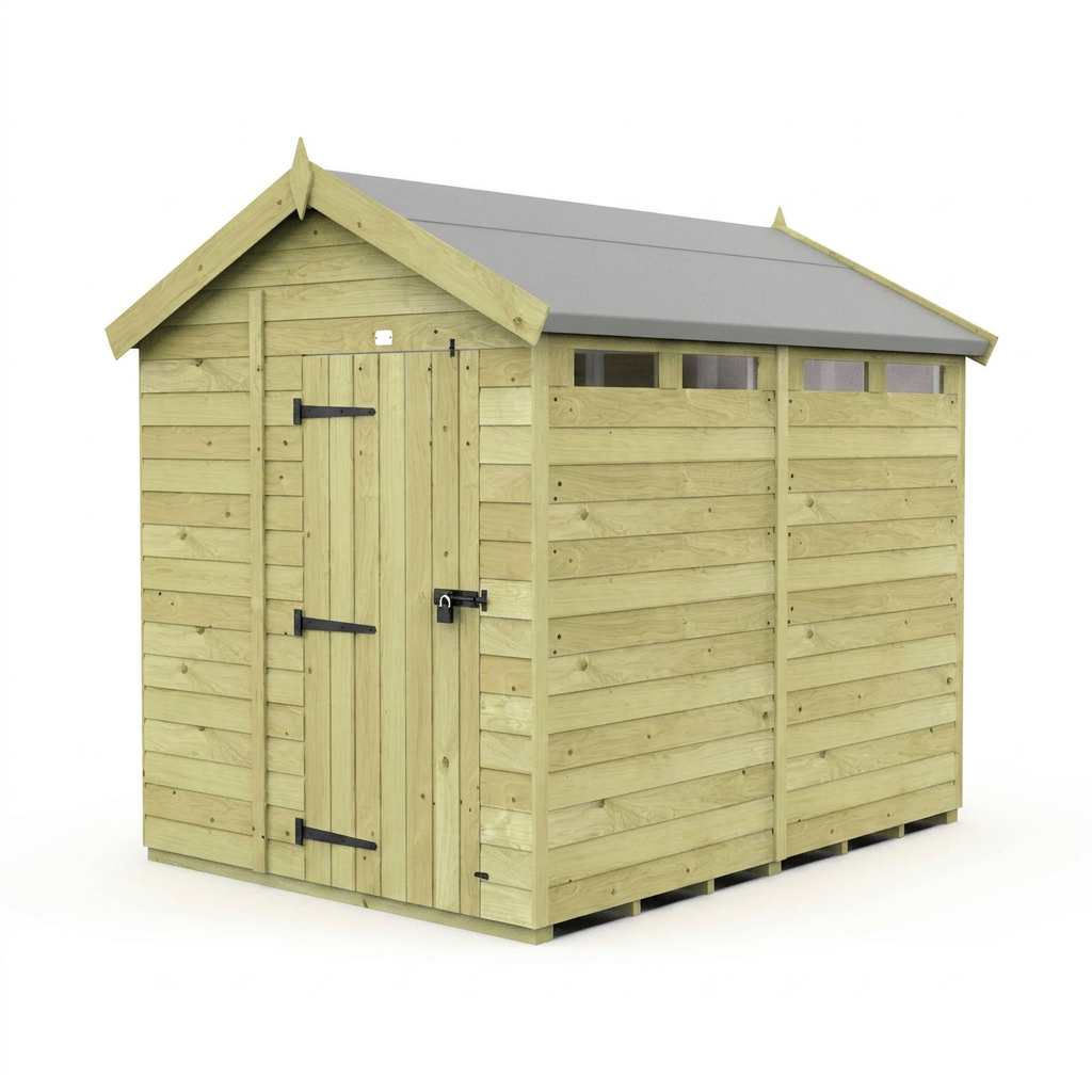 8 x 6 Apex Security Shed - view 3