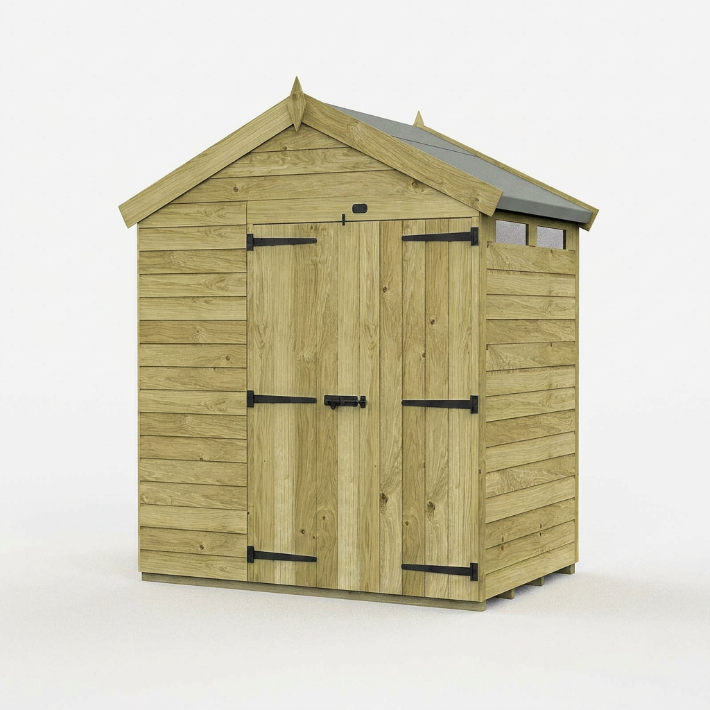 4 x 7  Apex Security Shed - view 4