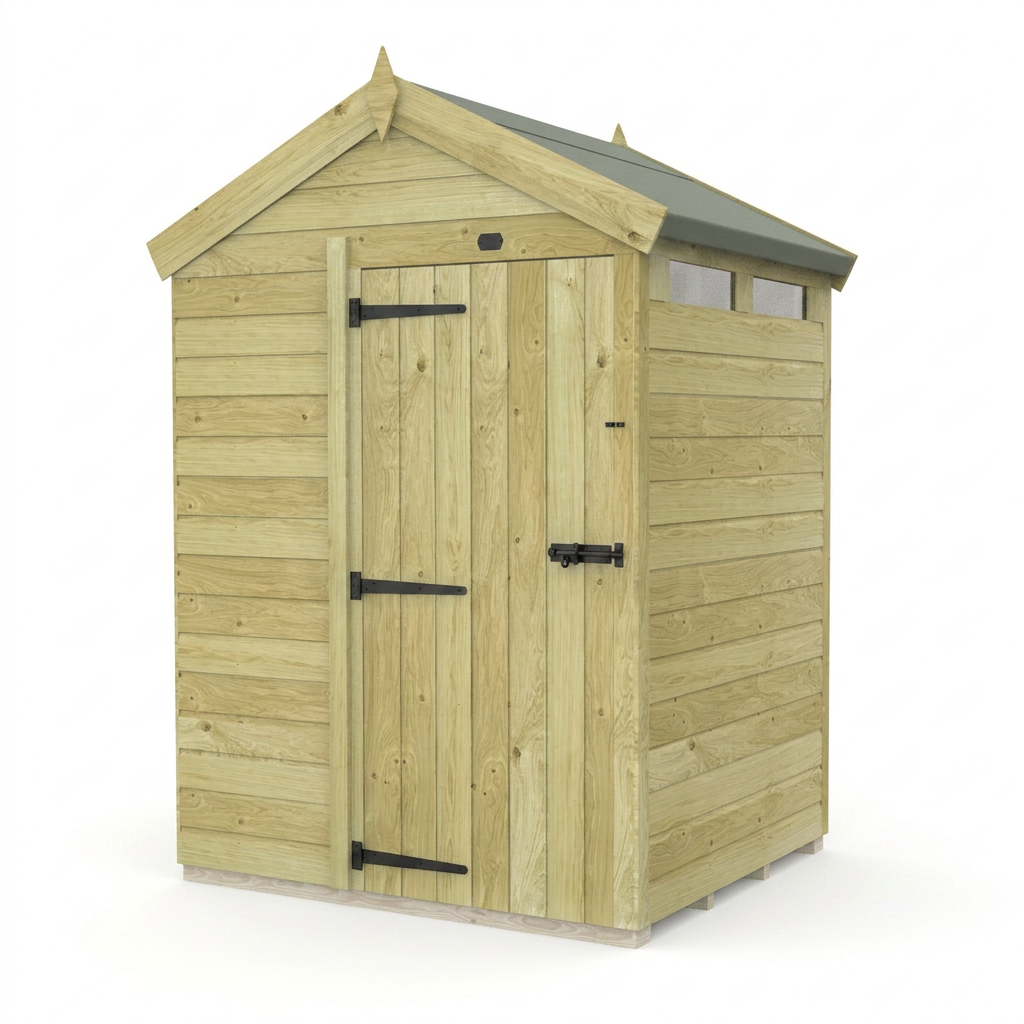 4 x 5  Apex Security Shed - view 3