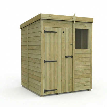 5 x 5 Pent Shed (Single Door, With Windows) - view 3